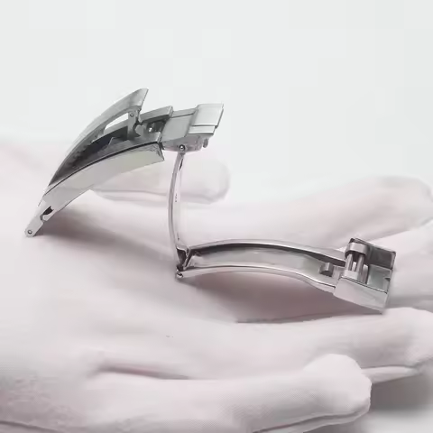 Brushed Silver 316L Stainless Steel Watch Buckle 16*9mm Adjusted Flip-Lock Clasp Suitable For RX Sea