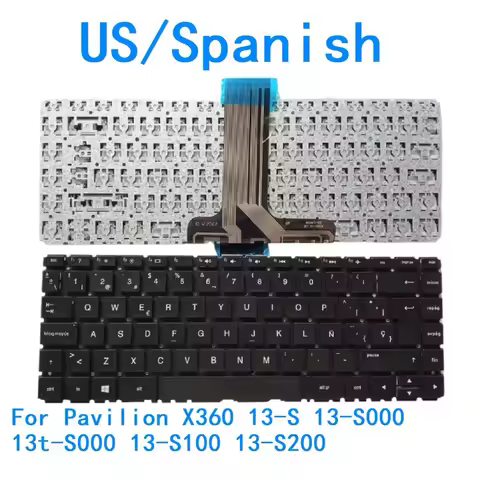 % New US Spanish Language Keyboard Pavilion X360 13-S 13-S000 13t-S000 13-S100 13-S200 Notebook PC K