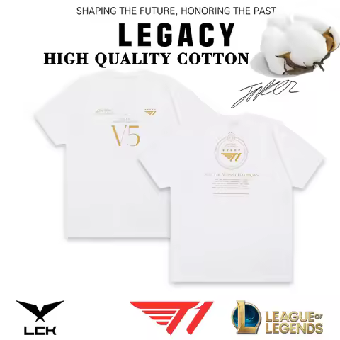 2024 SKT T1 Uniforms Esports T-shirt League Of Legends World Finals T1 Jersey T Shirt LOL Games Fake