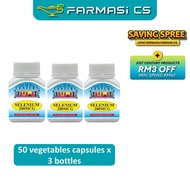21st Century Selenium 200mcg 50 Vegetable Capsules x 3 Bottles EXP:12/2025 [ Farmasi CS ]