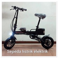 PROMO!! khusus gosend sepeda lipat listrik dan manual elektrik 12inch