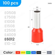 E0508 E7508 E1008 E1508 E2508 E4009 E6012 E10-12 Insulated Ferrules Terminal Block Cord End Wire Con