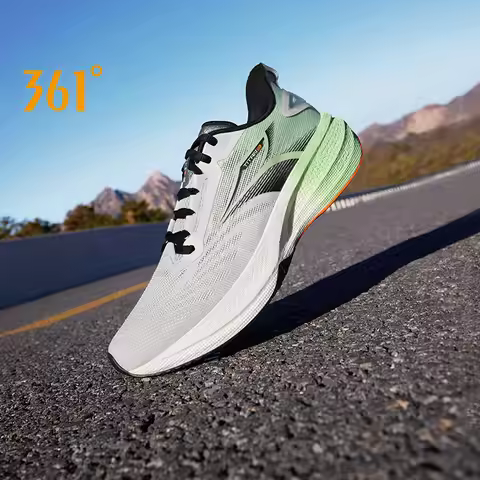 361 Degrees Titan CQT Men Running Shoes Woven Stable Cushioning Breathable Non-slip Lightweight Jogg