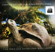 Galapagos tortoise silver coin, Koin silver kura galapagos langka 1 oz