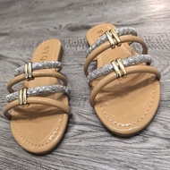 2025 Korean Fitflop stitching color female wear-resistant thick-soled non-slip slope heel slippers