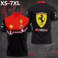 2026 New F1 Unisex Short Sleeve Polo Shirt + F1 Ferrari Racing Team Jersey