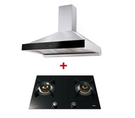 TEKA เตาแก๊สฐานกระจกนิรภัย 2 หัวเตา รุ่น GFI 78 2 G AI AL 2 DR แถม เครื่องดูดควัน รุ่น DBW 90 TO