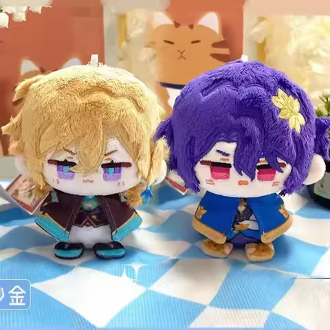 New 10cm Game Honkai: Star Rail Plush Aventurine Dr. Ratio Cute Plush Cartoon Blade Dolls Bag Pendan