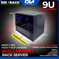 WALLMOUNT RACK SERVER 9U, ORIGINAL AND TRUSTED SINGLE DOOR 9U SERVER RACK