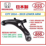 HONDA CITY GM6 2014 - 2019 JAZZ GK5 2015 - 2020 LOWER ARM MADE IN JAPAN BRAND 555 ORIGINAL51350-T5A-