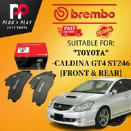 BREMBO TOYOTA CALDINA GT4 ST246 FRONT ( DEPAN ) & REAR ( BELAKANG ) BRAKE PAD ORGINAL
