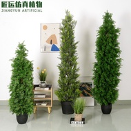 Simulation Pine Cypress Tree Simulation Fine Cypress Leaf Tree Tower Type Pine Tree Artificial Tower
