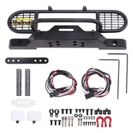for TRX4 Metal Front Camel Trophy Bumper with Light for 1/10 RC Crawler Car  TRX4 -4
