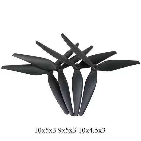 2 Pairs HQProp 10X5X3 9X5X3 10X4.5X3 3 Blades Black Carbon Reinforced Nylon Propeller for RC FPV Dro