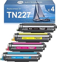 MYTONER TN227 High Yield Toner Cartridge 4 Pack Compatible Replacement for Brother TN227 TN-227 TN22