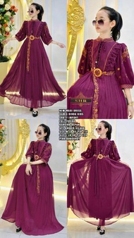 SHR | Gamis shr bahan Ceruti bordir mewah | dress kids shr orgnl | pakaian anak-anak | dress anak re