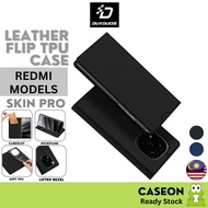 DUX DUCIS SKIN PRO Leather Flip Case Redmi 13C Note 14 13 Pro Plus 11 Plus Poco C65 Stand Shockproof