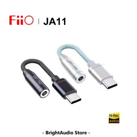 FIIO JadeAudio JA11 HI-RES Type C to 3.5mm Earphone Audio Adapter USB DAC Audio Cable for Phones