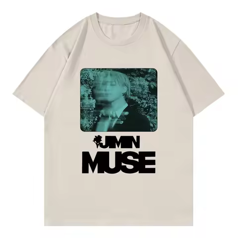 2024 Jimin New Album Muse T Shirt Who Fashion Men Clothing Harajuku T-Shirt Unisex Clothes High Qual