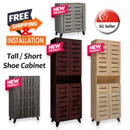 Furniture Living 2 / 4 Doors Tall Shoe Cabinet in 4 colors (Back By Popular Demand!) [Limited Time Offer]