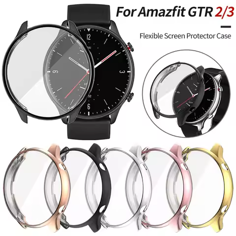 Soft TPU Full Protector Case Cover For Amazfit GTR 2/GTR 3/GTR 4 Watch Shell Protect For Huami Amazf