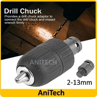 Keyless DRILL CHUCK WITH ADAPTOR 1/2"-20UNF 2-13mm FOR IMPACT WRENCH Convert Converter Bosch Makita KEPALA Gerudi mesin