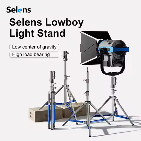 Selens Low Center Of Gravity Heavy Duty Light Stand Tripod Photo Studio Kits Stainless Steel Lamp Ho