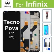 6.8 "AAA +++ จอแอลซีดีสำหรับ Tecno Pova LD7ไม่มีพิกเซลที่ตายเปลี่ยน LD7ชิ้นส่วนจอสัมผัสแอลซีดีของเคร