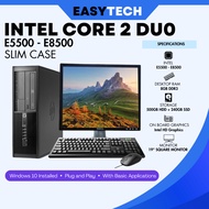 EASYTECH | Intel E5500 - E8500 8GB RAM 500GB HDD + 240GB SSD Assorted Brand 19 inch Monitor