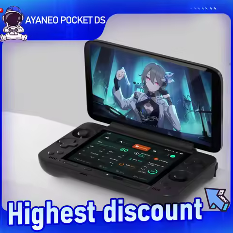 AYANEO POCKET DS 7'' OLED 165Hz Screen Flip Cover Dual-screen Android Handheld Gaming Console 8000mA