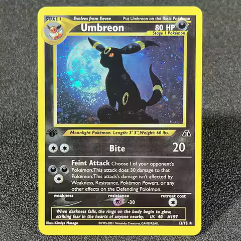 PKM Single Cards Neo Discovery (N2) Umbreon Espeon Kabutops Tyranitar Forretress Scizor Foil Card Ga