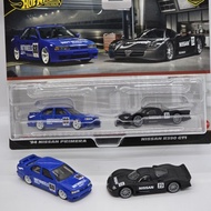 HOTWHEELS PREMIUM TWIN PACK 94 NISSAN PRIMERA + NISSAN R390 GT1