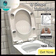 C & C Heavy Duty U shape toilet seat cover with soft close adjustable hinge cover Bowl seat toilet J