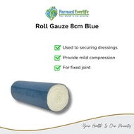 ROLL GAUZE 8CM BLUE ROLL