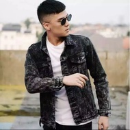 Men's jeans jacket, complete color jeans jacket, sanwash jeans jacket, jeans jacket, couple denim je