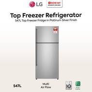 LG 547L Inverter Top Freezer Fridge GN-C702HFCM | Platinum Silver 4 Stars Efficient Peti Sejuk 冰箱