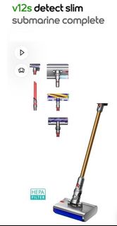 全新原裝整套配件連座地架 Dyson v12S Submarine Complete