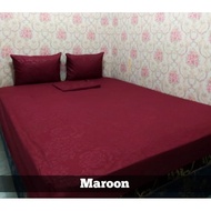 sprei polos katun embos 120x200 160x200 180x200 200x200 - maroon 120x200