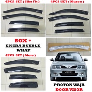 Proton Waja Door Visor Mugen Slim Fit Move Air Press Rain Guard Window Cover Visor Pintu Kereta