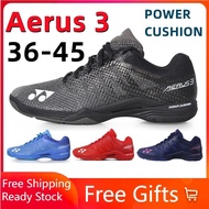 Original New Style YONEX AERUS 3 POWER CUSHION BADMINTON SHOE Running Non-slip Breathable Meshing Shoes Yy badminton shoes