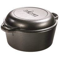 Lodge cast iron double Dutch oven 5qt and skillet cover 10.25”