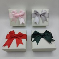 7.5 * 7.5 orange peel Pattern hand-Made bow Jewelry Box Environmentally Friendly High-End Exquisite 