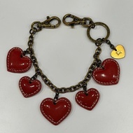 BURBERRY 藍標 紅色愛心包包掛飾鏈