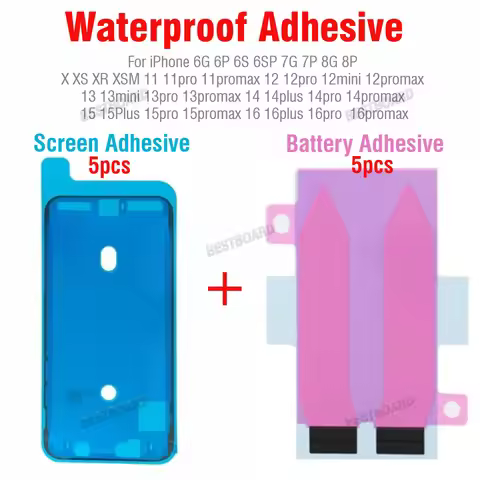 10Pcs Waterproof Adhesive Battery Adhesive for IPhone 16 Pro Max 15 14 13 11 12 X XS XR Display Stic