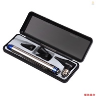 ado2my)2 in 1 Otoscope and Eyes Diagnostic Tool Kit with LED Light 4mm Replaceable Ear Tips Portable Stainless Steel Handheld Optical Otoscope Ears Diagnostic Supplies