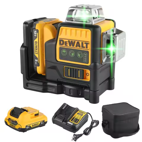 2026DEWALT DW089LG 12 - Lines 3 - Sided 360° Laser 12V Lithium Battery, High - Precision for Outdoor