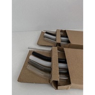 [Ready stock] glass straw set 4pcs 15cm