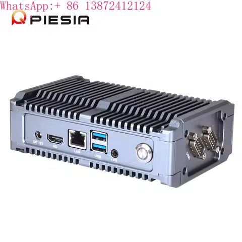 Piesia 12th Gen N150 N100 N300 Industrial Mini PC DDR5 1Lan POE 2*Com Edge Computing X86 Embedded Fa
