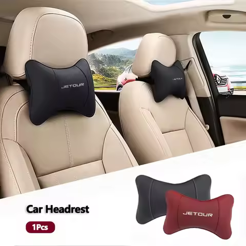Car Seat Neck Pillow Leather Headrest Lumbar Waist Support For Jetour T2 X70 PLUS L9 X90 PRO X95 X70