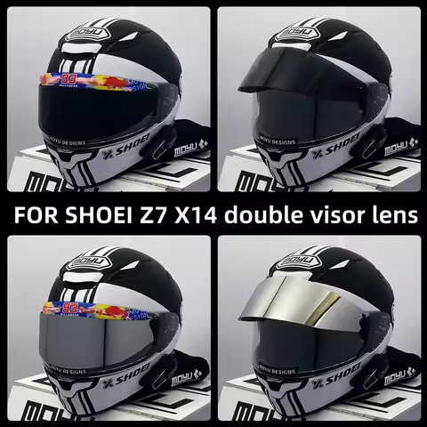 Helmet double visor for shoei Z-8 X-15 X-14 Z-7 RF-1400 X-fifteen，helmet double visor Lens Full Face